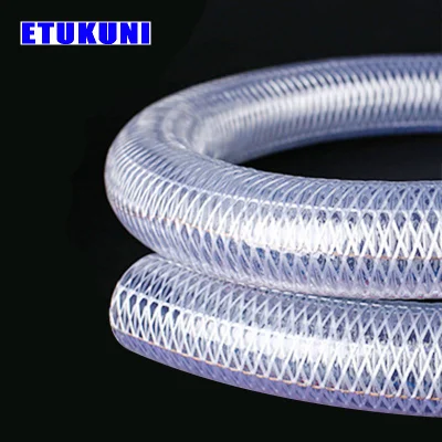 Pressure-Resistant Alambre de Acero Inoxidable Reforzado de poliéster PVC la manguera de vacío para la aspiración de polvo de agua aceite de transporte de descarga