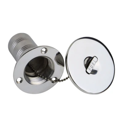 1-1/2&quot; (38mm) Marine Filler Neck Acero inoxidable 316 Marine Boat Combustible/gas/agua/relleno de cubierta de Deo tapa sin llave cuello