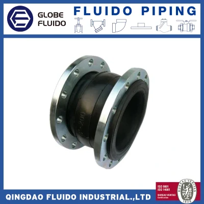  PN10 PN16 brida de acero NBR EPDM reductor de compensador de caldera flexible Juntas de fuelle de expansión cuadrada rectangular de caucho de esfera única para tubería