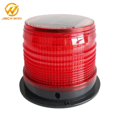  Solar de alto brillo amarillo / LED rojo parpadea la luz de advertencia