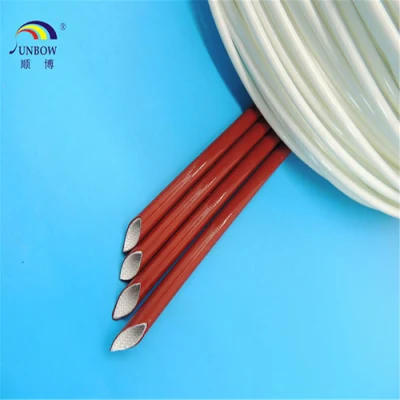 Fibra de vidrio, caucho de silicona Fundas cables del motor utilizado tubo rojo