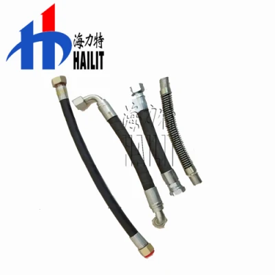 Resistente a productos químicos de 200mm cable de acero Compuesto de transferencia de aceite de camiones cisterna cisterna fue la manguera flexible de caucho (08)