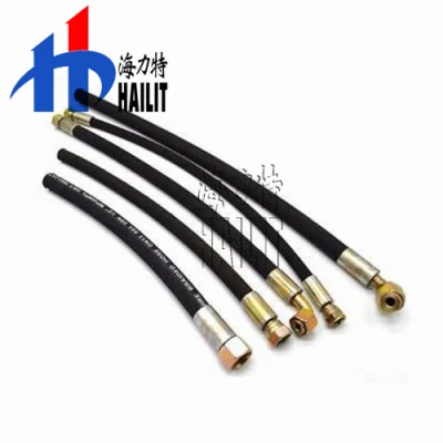 Resistente a productos químicos de 200mm cable de acero Compuesto de transferencia de aceite de camiones cisterna cisterna fue la manguera flexible de caucho (08)