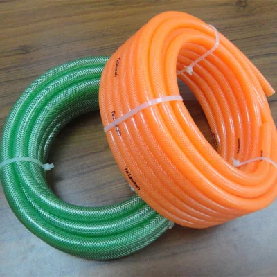 Heavy Duty Nylon transparente de PVC flexible trenzado manguera de 1/4&quot; a 3&quot; para el riego el riego del jardín de Gas Combustible de aceite de ducha