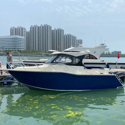 Barco Barco comercial Yachat Offshore 7.5m barco de pesca La pesca deportiva de ocio de la cabina cerrada para la venta de aluminio Townsville 400L