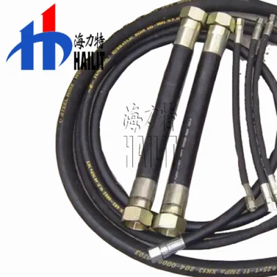 Resistente a productos químicos de 200mm cable de acero Compuesto de transferencia de aceite de camiones cisterna cisterna fue la manguera flexible de caucho (08)