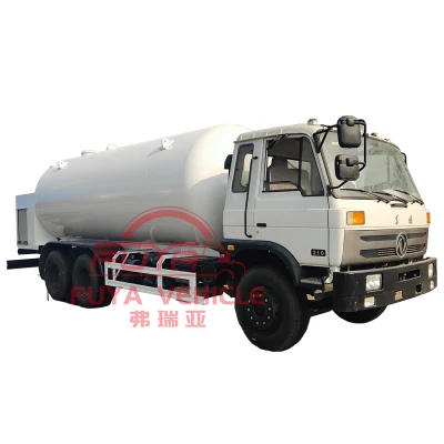 210HP Dongfeng 20000liter Used 10mt LPG Road Tanker with Flow Meter