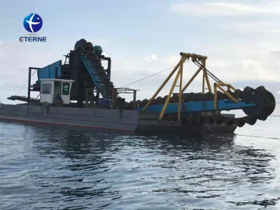 La cuchara de la cadena Eterne Draga Draga Barco de la máquina de dragado de arena