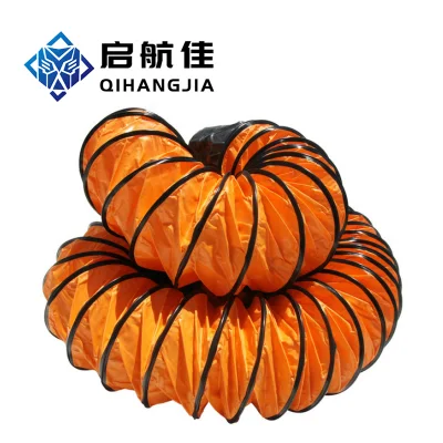  Tubo flexible de ventilación espiral de PVC de altas prestaciones escape de presión positiva Conducto de manguera flexible naranja para conductos de aire de servicio pesado
