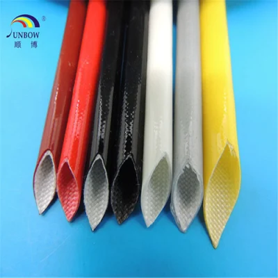 Fibra de vidrio, caucho de silicona Fundas cables del motor utilizado tubo rojo