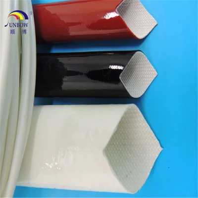 Fibra de vidrio, caucho de silicona Fundas cables del motor utilizado tubo rojo