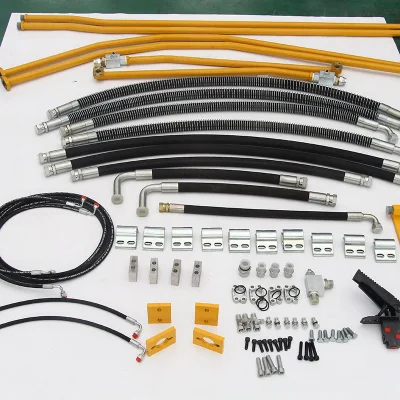  Fijar los tubos de excavadoras martillos Martillo Brazo Kit de instalación de tubería tubería Manguera de aceite hidráulico