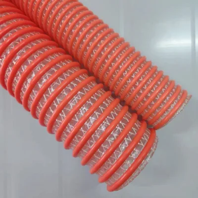 Manguera de succión reforzada con fibra de PVC no tóxica multiuso