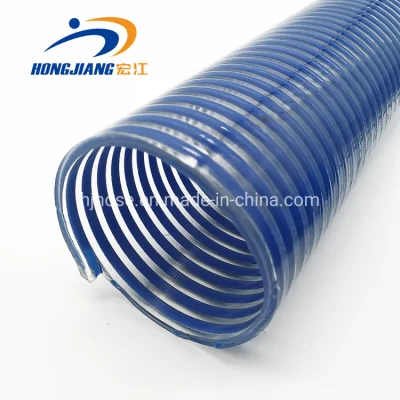 Espiral de descarga de succión de bomba de agua de PVC flexible reforzada con plástico Tubo flexible