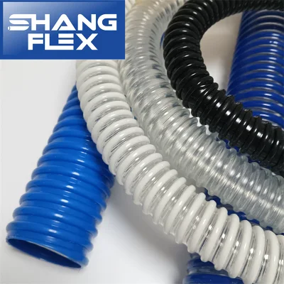 Bomba de agua multiusos azul de alta calidad succión de agua de PVC Helix Manguera