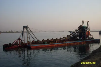 La cuchara de la cadena Eterne Draga Draga Barco de la máquina de dragado de arena