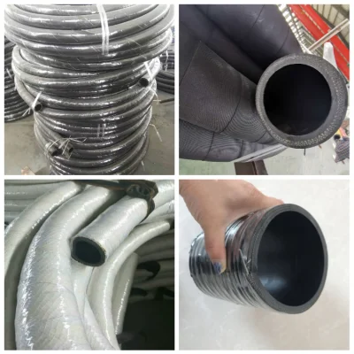 Productos de goma manguera de escape húmedo marino mangueras de bomba de agua concreto Manguera flexible de goma de aspiración de aceite de suministro de agua