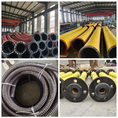 Productos de goma manguera de escape húmedo marino mangueras de bomba de agua concreto Manguera flexible de goma de aspiración de aceite de suministro de agua