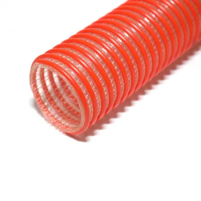  Grandes diámetros Alta presión corrugada barato PVC succión reforzada de fibra Manguera para bomba de aspiración de agua