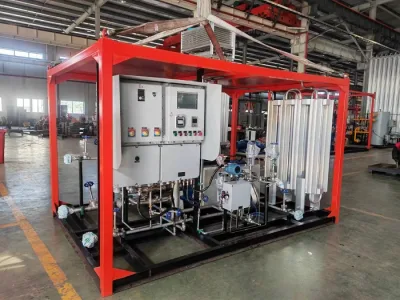 Estación de recarga de GNL portátil con sistema de control automático para NGV Combustible Skid