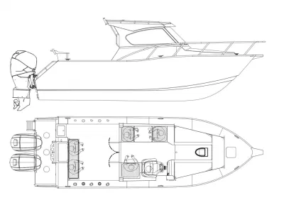 Profisher750 Cabina completa Deportes ir a pescar Lancha barco de pesca
