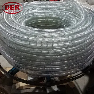  1/4&quot;~10&quot; PVC transparente/transparente plástico espiral de acero reforzado succión/descarga agua/aceite Manguera/tubo flexible