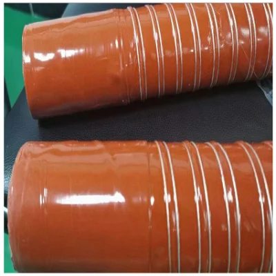  Conducto de aire flexible, ampliable a alta temperatura Tubo de silicona para calefacción, ventilación