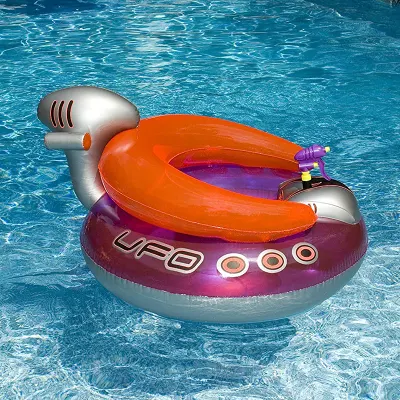 Sillón OVNI inflable de flotación de la piscina con pistola aplicadora