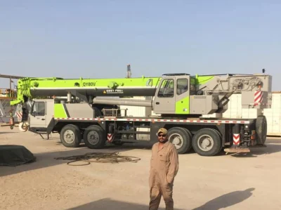 Buen Estado el 80 Ton pesado camión grúa hidráulica móvil con precios baratos QY80V