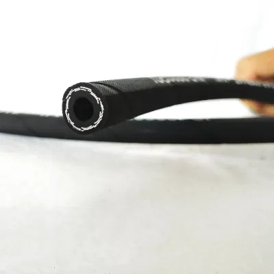  El mejor venta de la manguera de goma resistente al aceite hidráulico de alta presión trenzado manguera de combustible