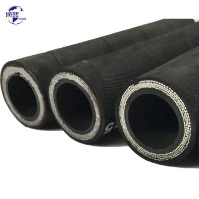 Resistente al aceite En856 4SP/4SH alambre envuelto caucho espiral hidráulico Mangueras