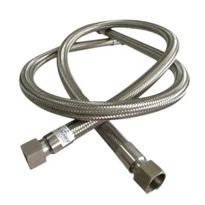 Tubo de entrada de agua manguera caliente y fría Acero inoxidable Metal Manguera