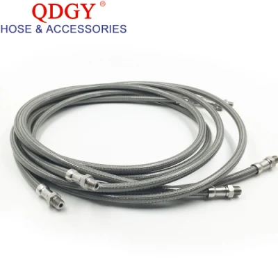 Pleasure Boat Trailer Auto Motorcycle Brake Parts 1/8&quot; SAE J1401 DOT Hydraulic Stainless Steel Wire Braided PTFE Trailer Flexible Brake Line Kits Brake Hose