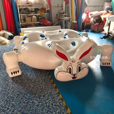  Inflable Rabbit Pool flotante Natación flotante 2 personas Juega agua Equipo deportivo agua flotante Entretenimiento juguete