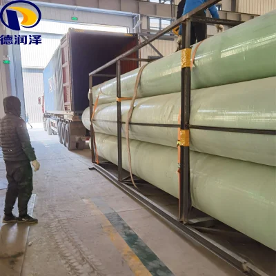 GRP Fibra de vidrio reforzado tubo de plástico Precio por encima de la tierra por debajo Tierra