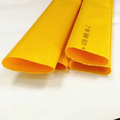 PVC azul Lay Flat tubo de descarga de agua conjunto con Abrazadera de acoplamiento 1 2 3 4 5 6 8 10 16 pulgadas para la agricultura de la granja de la bomba de la piscina irrigación