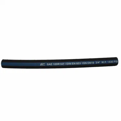 3/8 de pulgada SAE 100R1a/1sn de malla de alambre de acero de alta presión Manguera hidráulica resistente al aceite