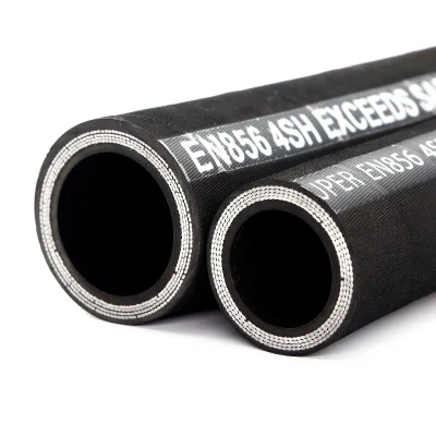 Manguera de goma de hidráulica de alta presión cable trenzado manguera de aceite de caucho flexible en espiral