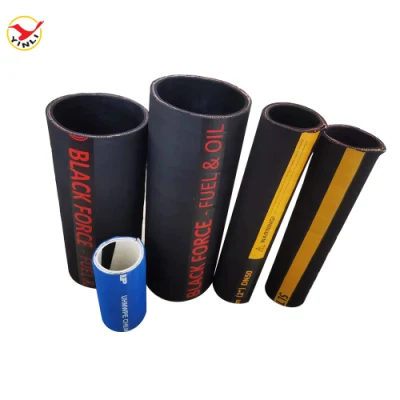 Venta caliente negro flexible de alta temperatura de aceite de color azul la manguera de combustible de automoción de la línea de la manguera de caucho NBR la manguera de combustible