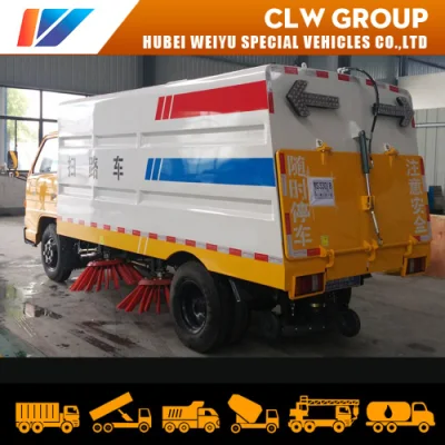 La CMM 4X2 3toneladas pequeño camión de barrido de calles 5.5-6m3/Cbm Road basura/polvo/limpieza de aguas residuales de la Máquina barredora vehículo