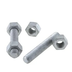  China fábrica Precio de fijaciones DIP caliente galvanizado HDG ASTM A193 A194 2h tornillos prisioneros de rosca completa y B7 tuercas pesadas 1/2
