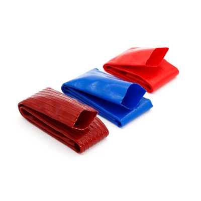  Manguera de PVC Layflat de 2 pulgadas para riego agrícola de agua de descarga flexible y azul.