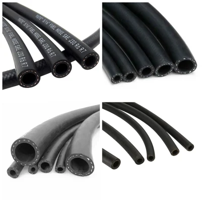 Manguera NBR Diesel adaptada: Tubería de combustible de caucho OEM flexible trenzada, resistente, gasolina y aceite - adecuada para aplicaciones de bomba de combustible