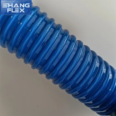 Bomba de agua multiusos azul de alta calidad succión de agua de PVC Helix Manguera