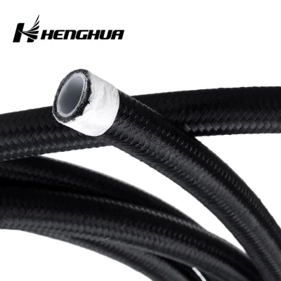 10un 10 y 10 de Nylon Negro trenzado de acero inoxidable PTFE Carreras trenzado Flexible Fuel Gas Tubería flexible