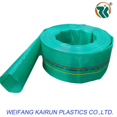  Plástico flexible de aspiración de la hélice de PVC reforzados descargan agua el tubo flexible con la superficie plana