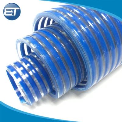 Manguera de succión de la hélice de PVC flexible con el calor resistente al aceite de congelación