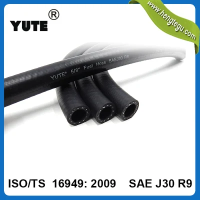 Yute trenzado negro resistente al aceite Flexible de inyección de combustible flexible de fibra
