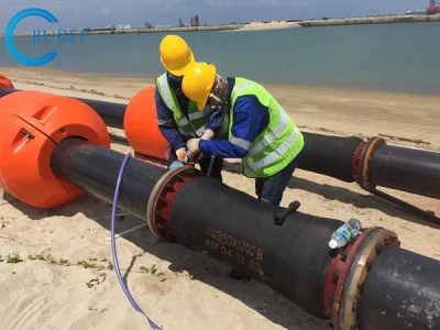  Tubería de desagüe flotante manguera de goma agua de arena de succión de barro y. Manguera resistente al desgaste resistente al desgaste