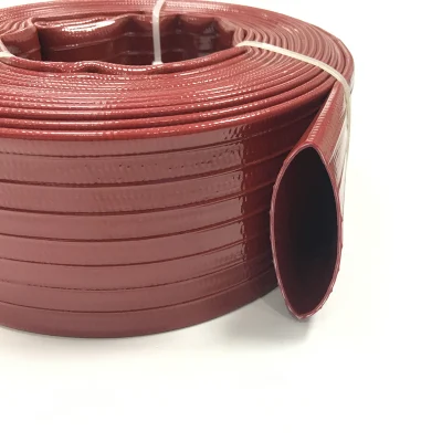 PVC azul Lay Flat tubo de descarga de agua conjunto con Abrazadera de acoplamiento 1 2 3 4 5 6 8 10 16 pulgadas para la agricultura de la granja de la bomba de la piscina irrigación